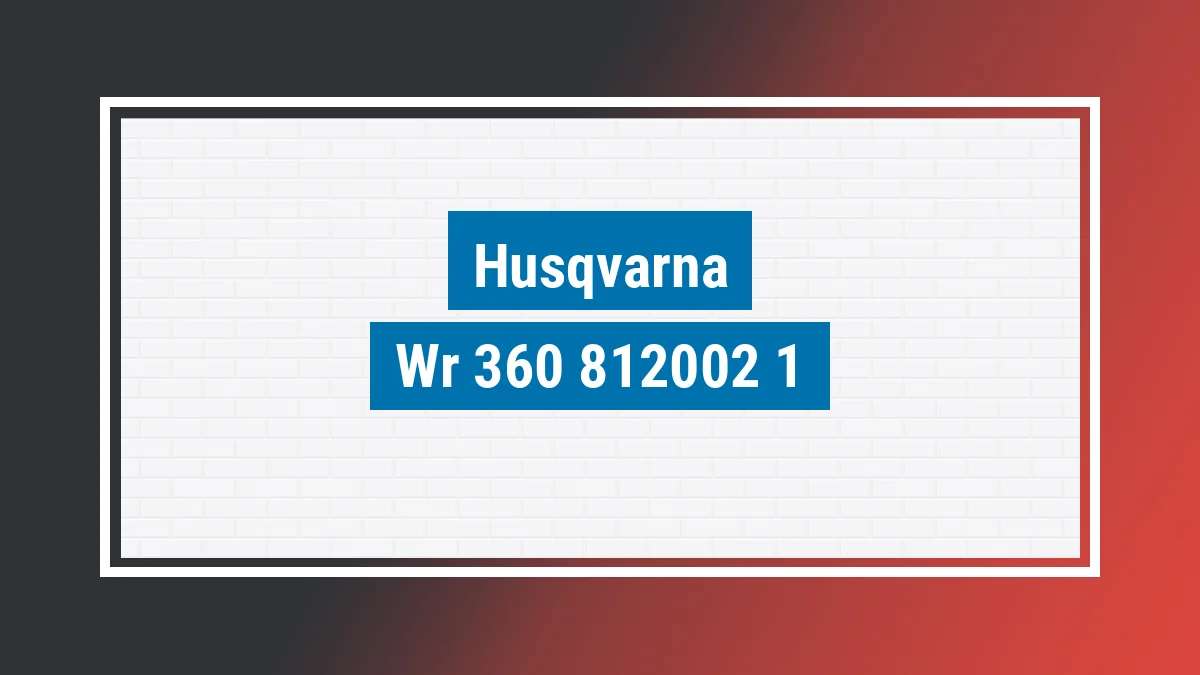 Imagem ilustrativa modelo Wr 360 Husqvarna