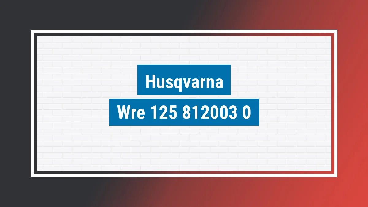 Imagem ilustrativa modelo Wre 125 Husqvarna