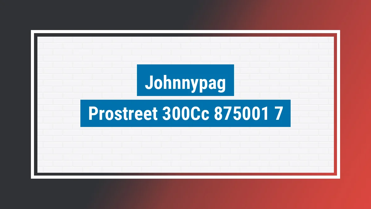 Imagem ilustrativa modelo Prostreet 300cc Johnnypag