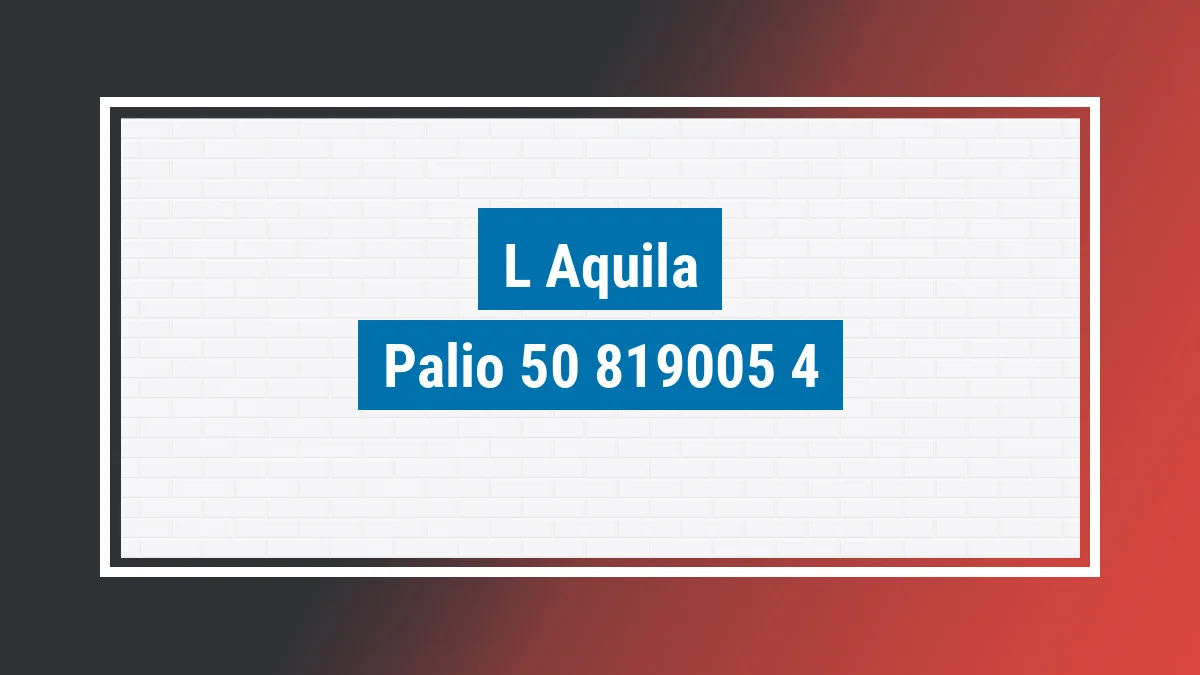 Imagem ilustrativa modelo Palio 50 L'aquila