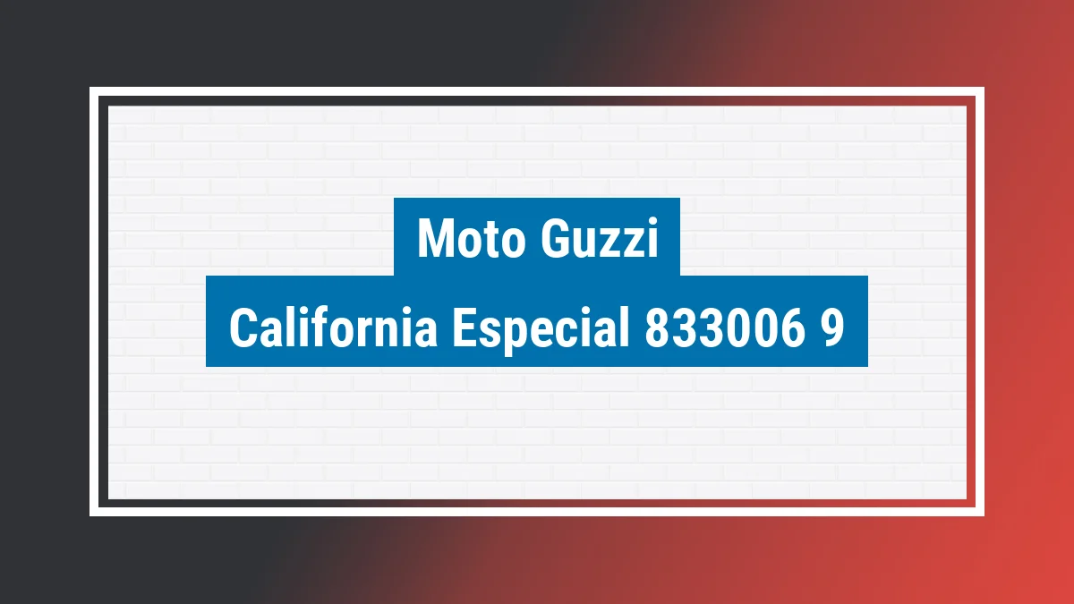 Imagem ilustrativa modelo California Especial Moto Guzzi