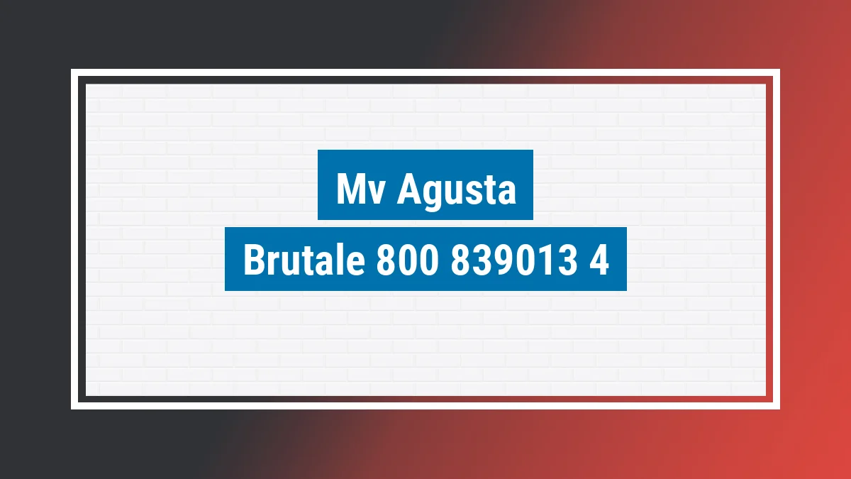 Imagem ilustrativa modelo Brutale 800 Mv Agusta