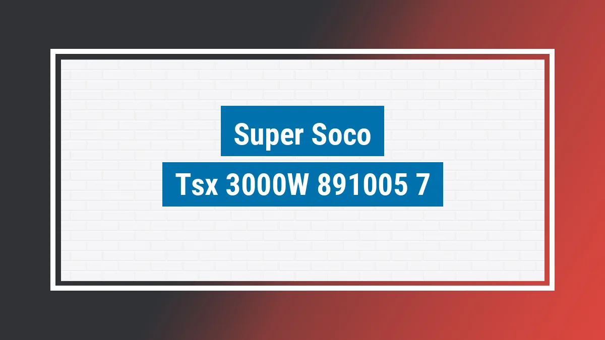 Imagem ilustrativa modelo Tsx 3000w (elétrica) Super Soco