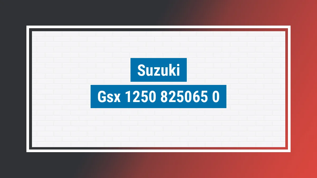 Imagem ilustrativa modelo Gsx 1250 F Suzuki