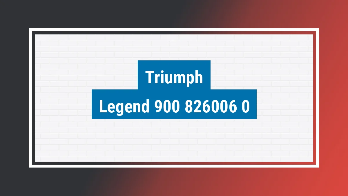 Imagem ilustrativa modelo Legend 900 Triumph