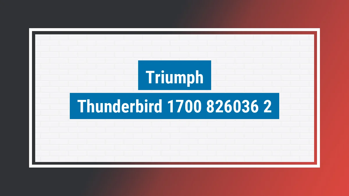 Imagem ilustrativa modelo Thunderbird 1700 Storm Triumph
