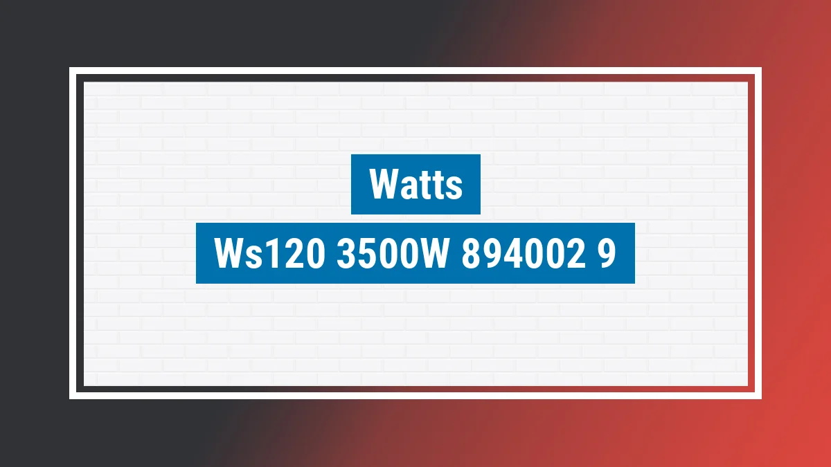 Imagem ilustrativa modelo Ws120 3500w (elétrica) Watts