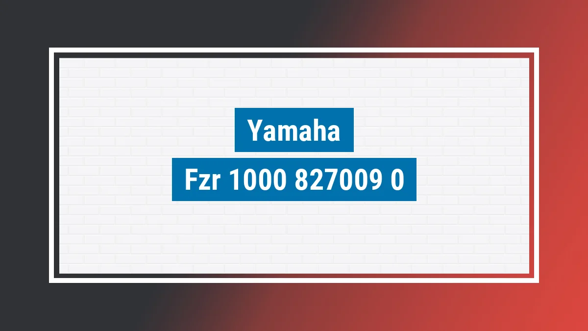 Imagem ilustrativa modelo Fzr 1000 Yamaha