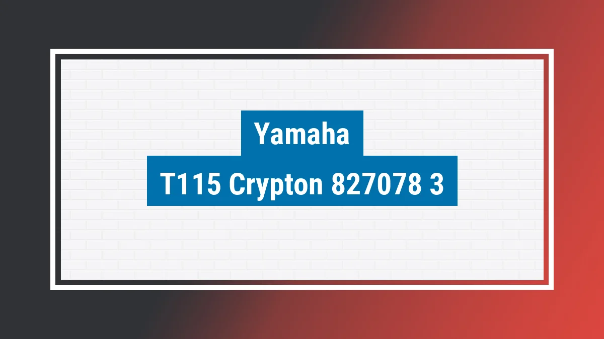 Imagem ilustrativa modelo T115 Crypton K Yamaha