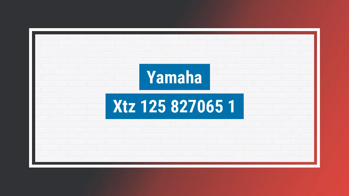 Imagem ilustrativa modelo Xtz 125 Xe Yamaha