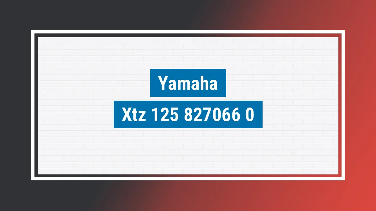 Imagem ilustrativa modelo Xtz 125 Xk Yamaha